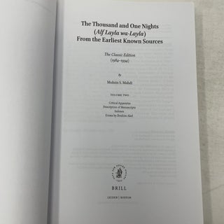 The Thousand and One Nights (Alf Layla wa-Layla) (2 vols.): eb The Classic Edition by Muhsin S. Mahdi (1984-1994) with a New Introduction by Aboubakr Chraïbi (Arabic Edition)