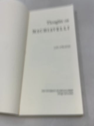 Thoughts on Machiavelli