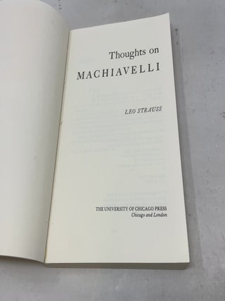 Thoughts on Machiavelli