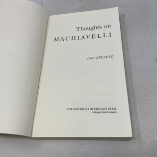 Thoughts on Machiavelli