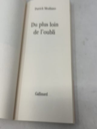 Du plus loin de l'oubli