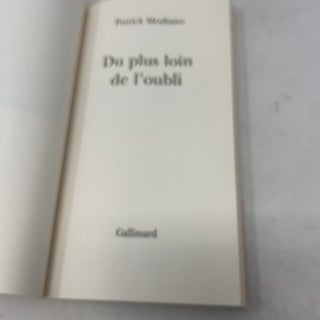 Du plus loin de l'oubli