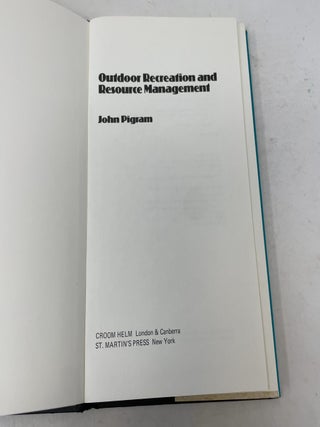 Outdoor Recreation and Resource Management