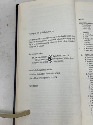 Women and Society: A Critical Review of the Literature with a Selected Annotated Bibliography
