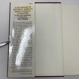 A Dictionary of Pictorial Subjects from Classical Literature: A Guide to Their Identification in Works of Art
