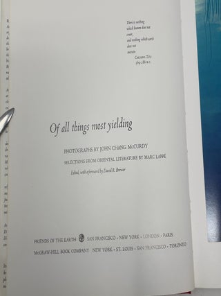 Of all things most yielding