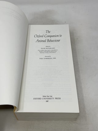 The Oxford Companion to Animal Behaviour (Oxford Quick Reference)