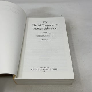 The Oxford Companion to Animal Behaviour (Oxford Quick Reference)