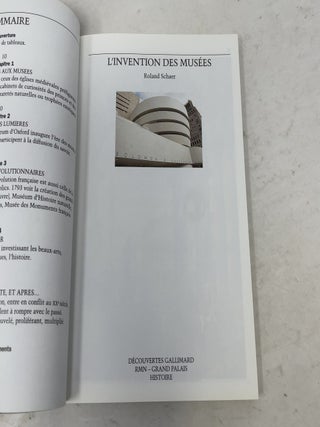 L'Invention des mus&eacute;es