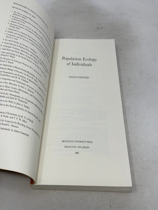 Population Ecology of Individuals (Monographs in Population Biology, 25)