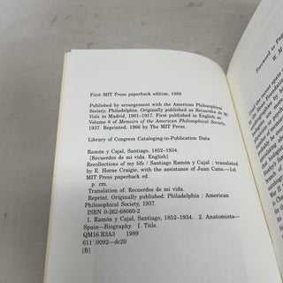 Recollections of My Life (Mit Press)