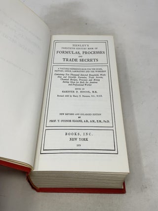 HENLEY'S TWENTIETH CENTURY BOOK OF FORMULAS, PROCESSES AND TRADE SECRETS
