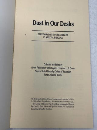 Dust In Our Desks: Territory Days To The Present in Arizona Schools
