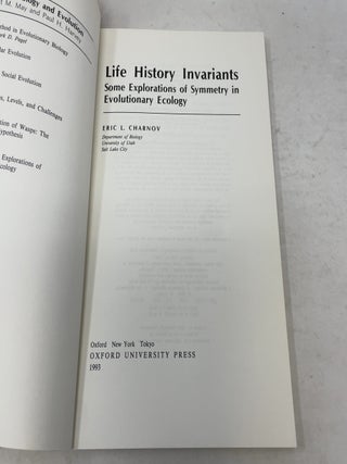 Life History Invariants: Some Explorations of Symmetry in Evolutionary Ecology (Oxford Series in Ecology and Evolution)