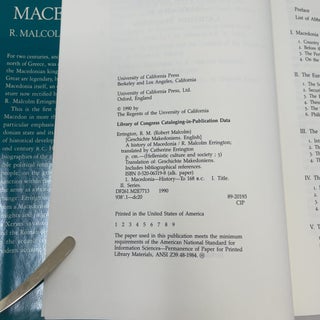 A History of Macedonia (Hellenistic Culture and Society)