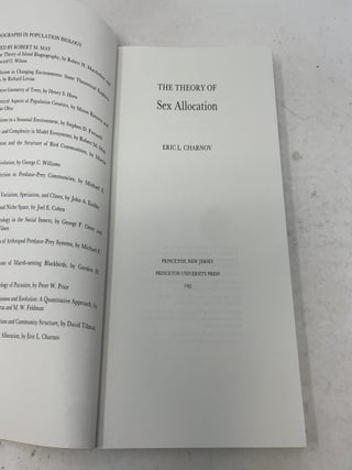The Theory of Sex Allocation (Monographs in Population Biology, 18)