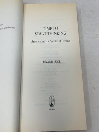 Time to Start Thinking: America and the Spectre of Decline