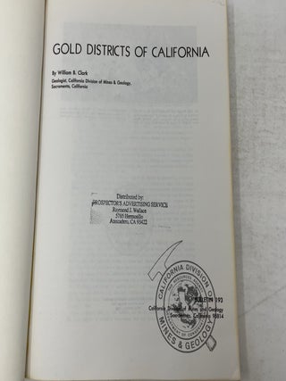Gold Districts of California