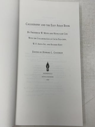 Calligraphy and the East Asian Book