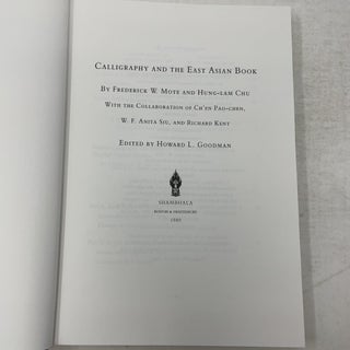 Calligraphy and the East Asian Book