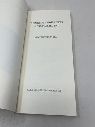 The Natural History Reader in Animal Behavior