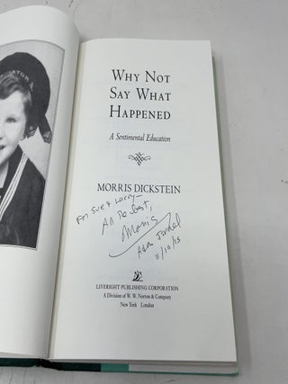 Why Not Say What Happened: A Sentimental Education