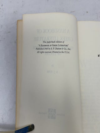 A Handbook of Greek Literature from Homer to the Age of Lucian