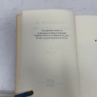 A Handbook of Greek Literature from Homer to the Age of Lucian