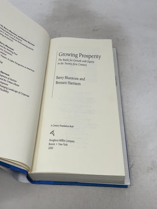 Growing Prosperity: Striving for Growth With Equity in the Twenty-First Century