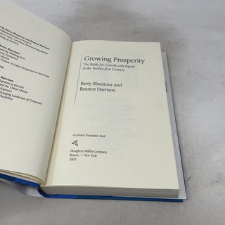 Growing Prosperity: Striving for Growth With Equity in the Twenty-First Century