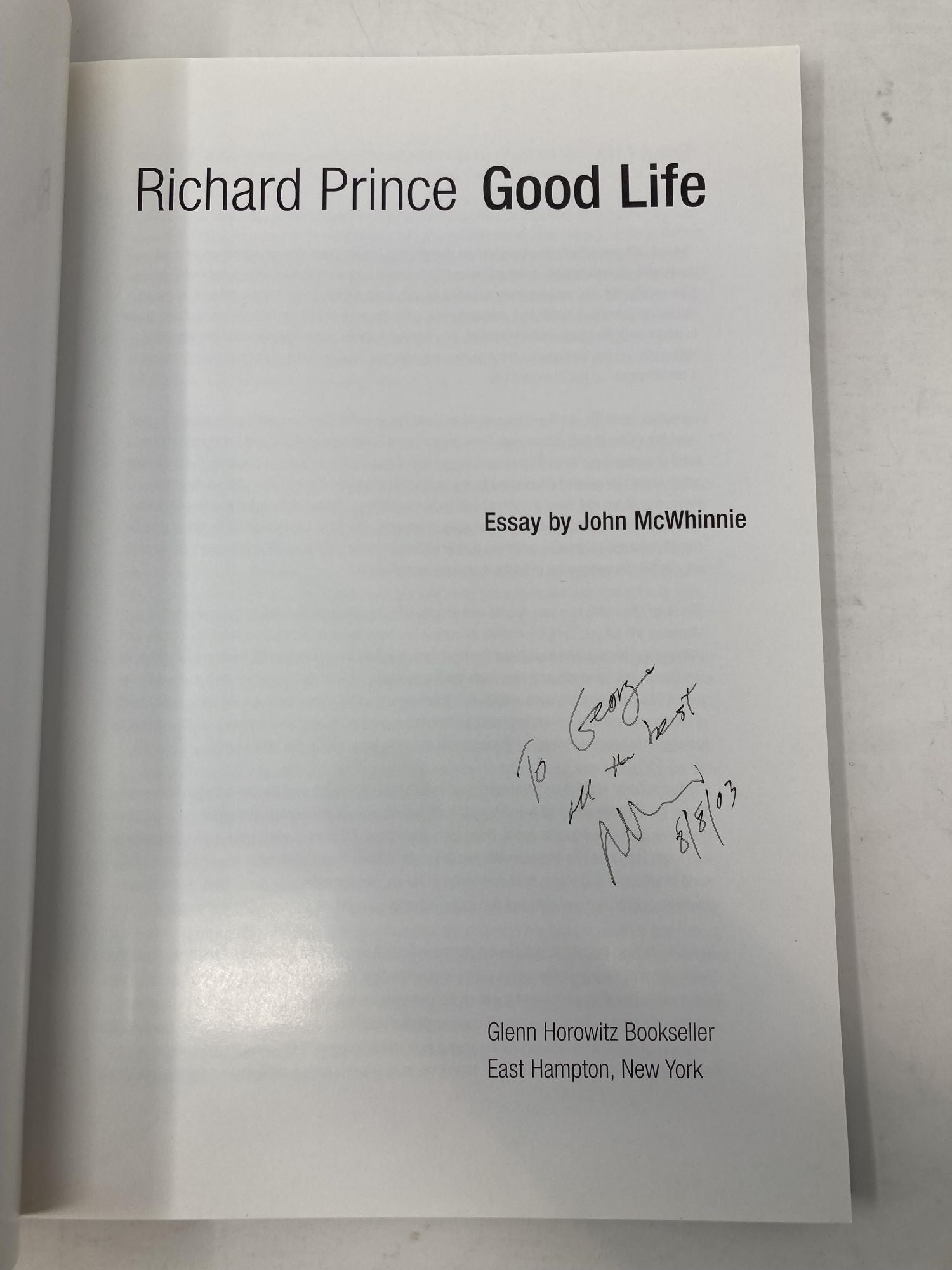 希少本】Good Life by RICHARD PRINCE-
